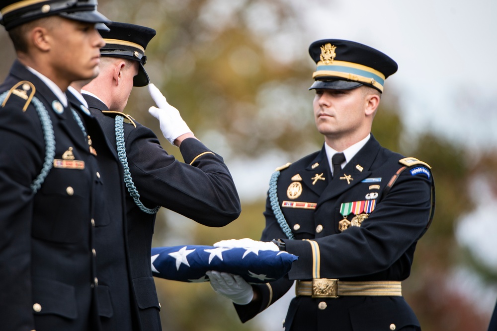 Military Funeral Honors and Funeral Escort are Conducted for U.S. Army Air Forces 2nd Lt. Porter Pile and Tech. Sgt. James Triplett in Section 81