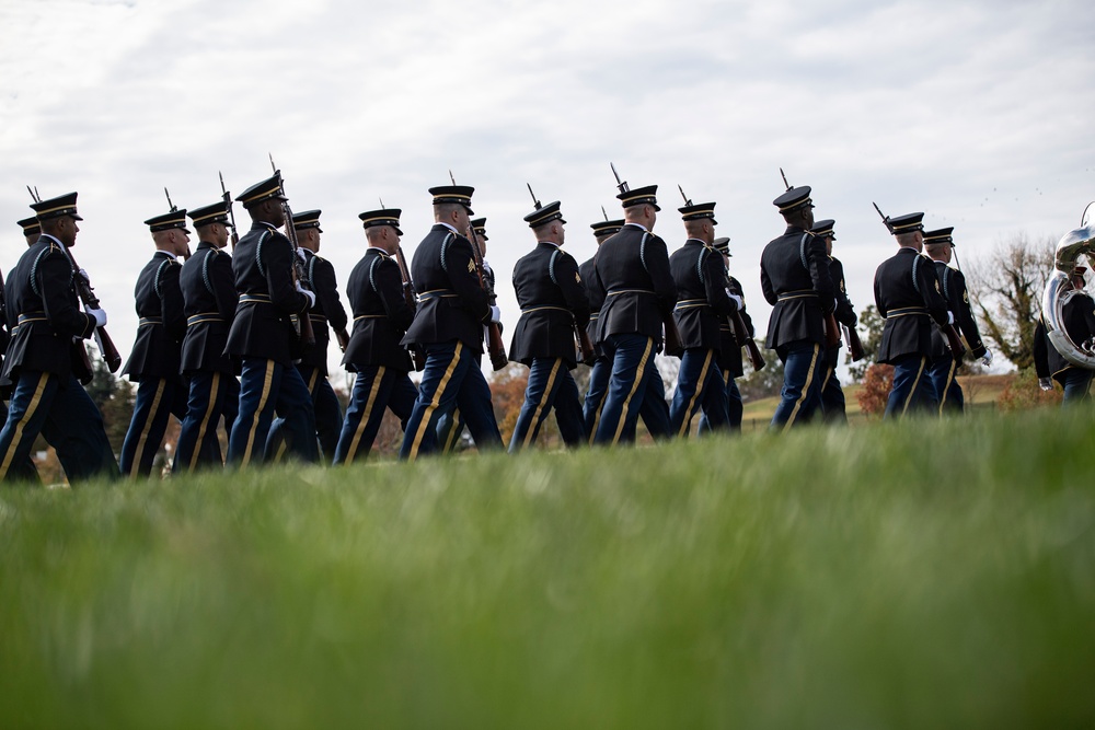 Military Funeral Honors and Funeral Escort are Conducted for U.S. Army Air Forces 2nd Lt. Porter Pile and Tech. Sgt. James Triplett in Section 81