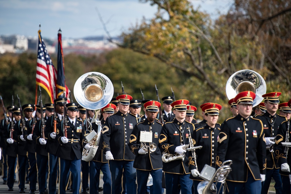 Military Funeral Honors and Funeral Escort are Conducted for U.S. Army Air Forces 2nd Lt. Porter Pile and Tech. Sgt. James Triplett in Section 81