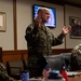U.S. Marine Corps Lt. Gen. Bellon speaks with U.S. and Chilean Marines during a staff planner working group