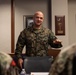 U.S. Marine Corps Lt. Gen. Bellon speaks with U.S. and Chilean Marines during a staff planner working group