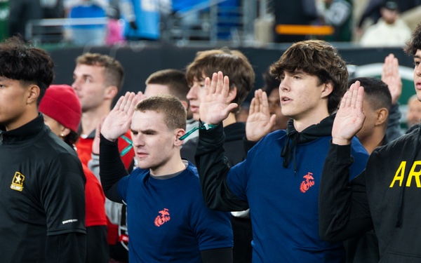 Oath of Enlistment Ceremony during NFL Salute to Service