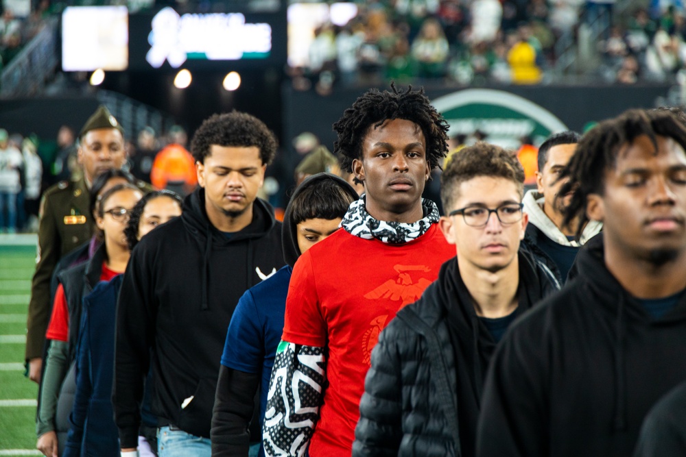 Oath of Enlistment Ceremony during NFL Salute to Service