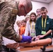 Hinds demonstrates for students
