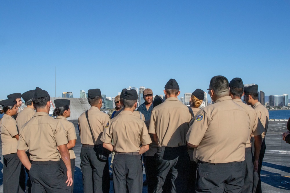 Abraham Lincoln hosts tour for Chaffey High School JROTC cadets