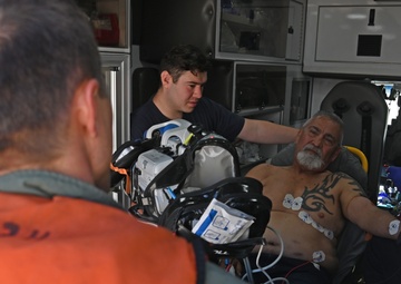 Coast Guard medically evacuated an injured passenger 40 miles off the coast of San Diego