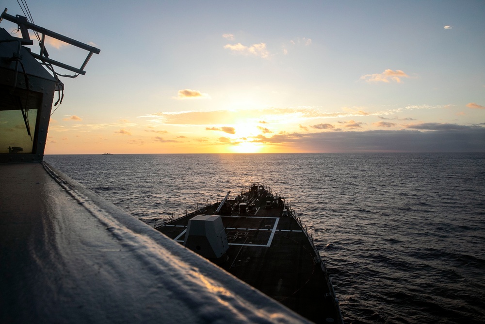 Sterett Sails in Formation