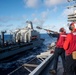 USS Ronald Reagan (CVN 76) conducts fueling-at-sea with USNS Big Horn (T-AO 198)