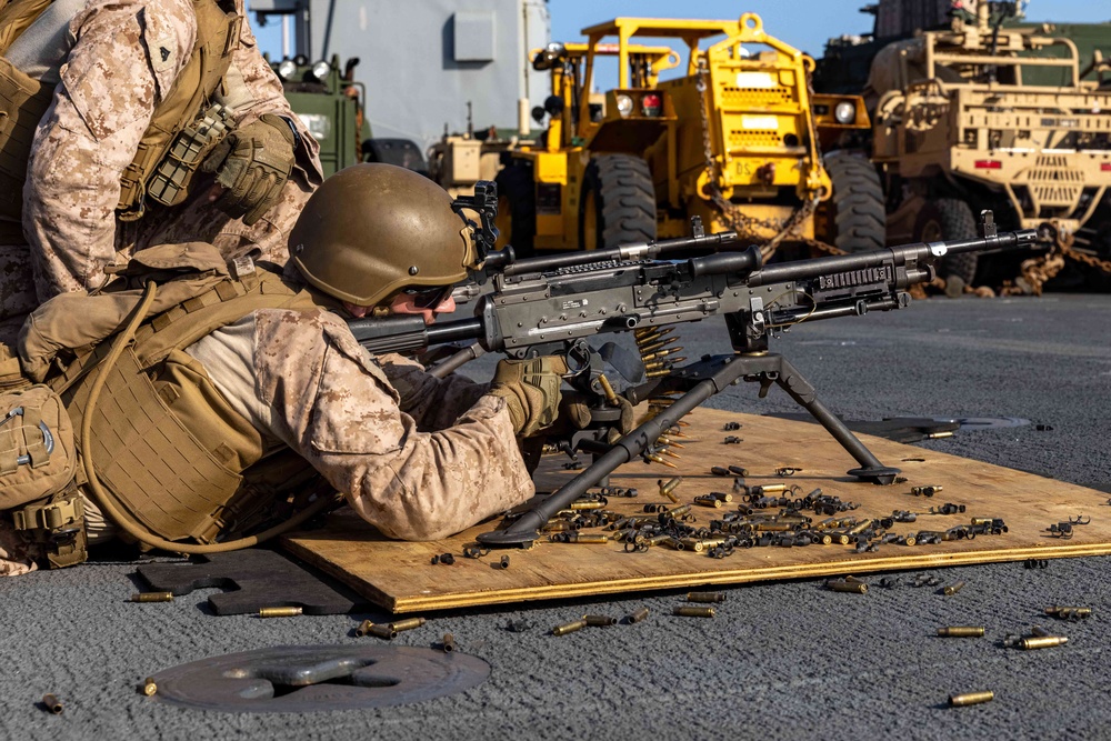 26th MEU(SOC) Marines Conduct Live-Fire Exercise aboard USS Carter Hall