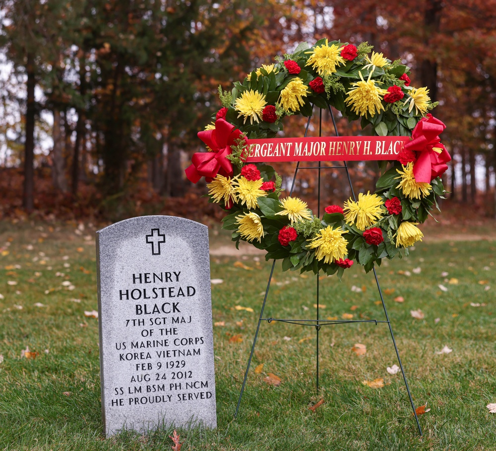 U.S. Marines honor Sgt. Maj. Black with annual Wreath Laying Ceremony