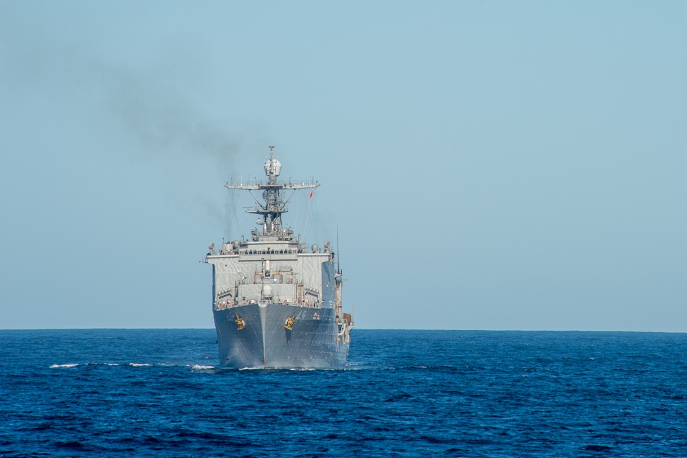 USS Harpers Ferry Steams Ahead