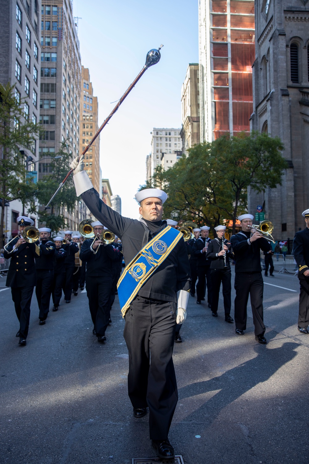 USS New York participates in the New York Veteran's day parade