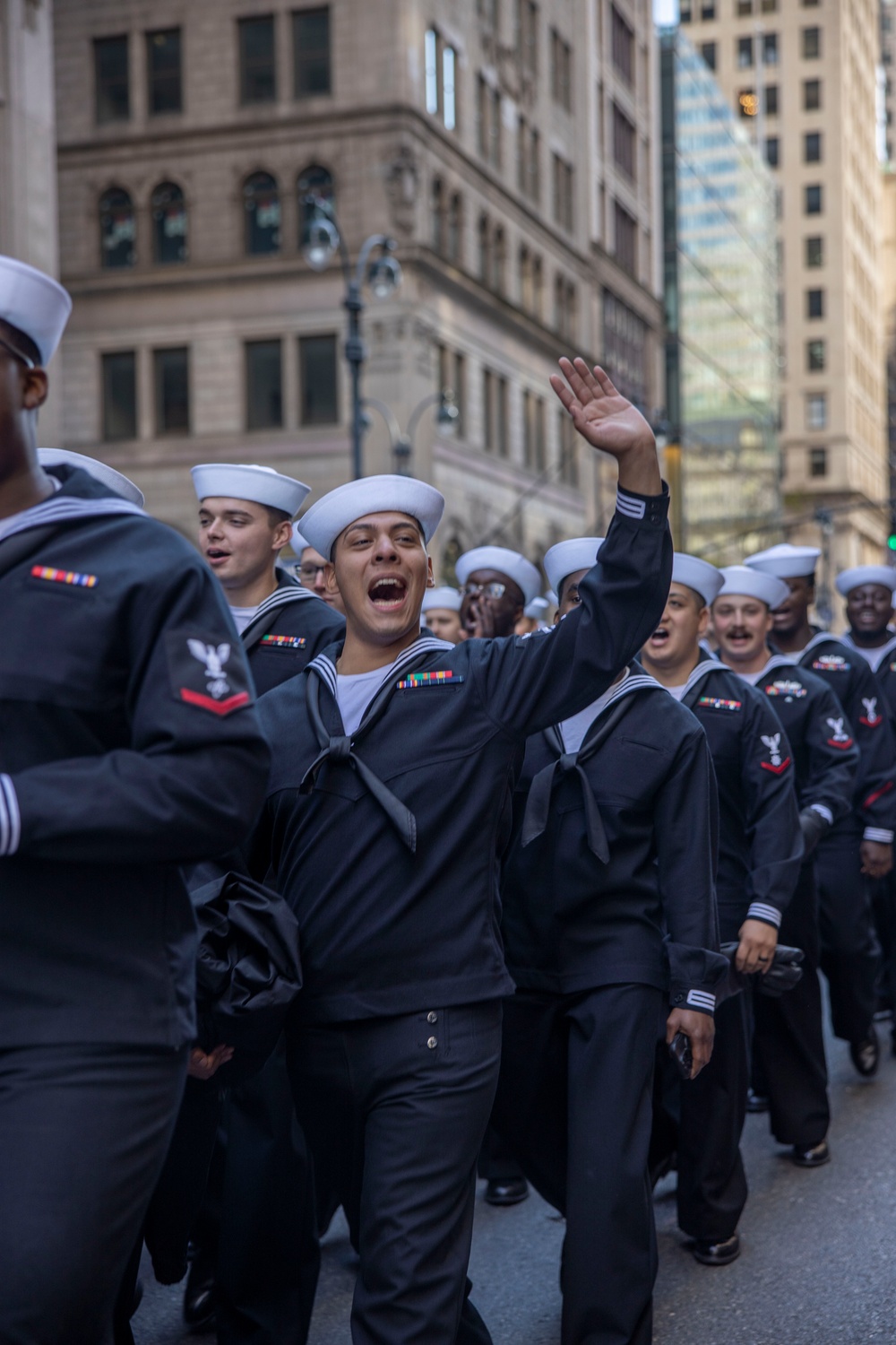 USS New York participates in the New York Veteran's day parade