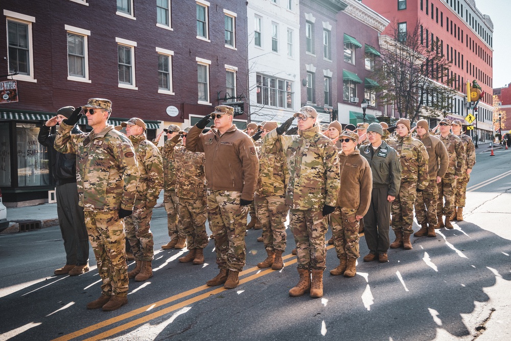 MAINEiacs March in 2023 Veterans Day Parade
