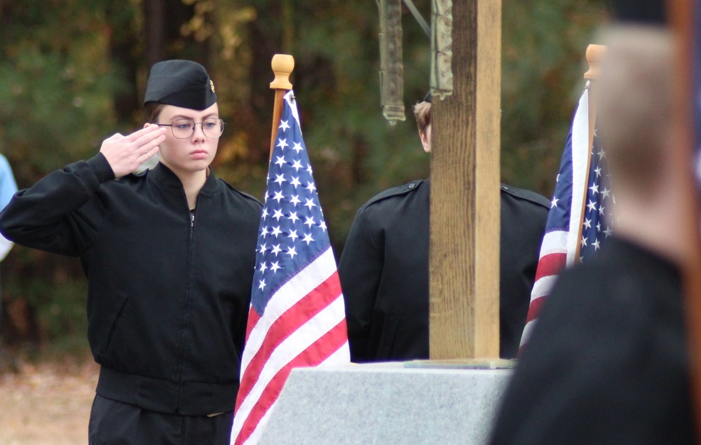 Tabb High School NJROTC cadets participate in Veterans Day Event in Poquoson, Virginia