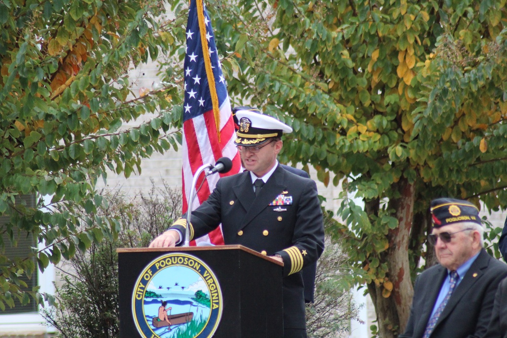 NWS Yorktown Commanding Officer participates in annual Veterans Day Event in Poquoson, Virginia