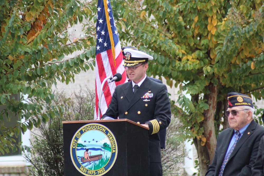 NWS Yorktown Commanding Officer participates in annual Veterans Day Event in Poquoson, Virginia