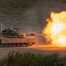 U.S. Army M1 Abrams fires at target