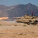 U.S. Army M1 Abrams fires at target