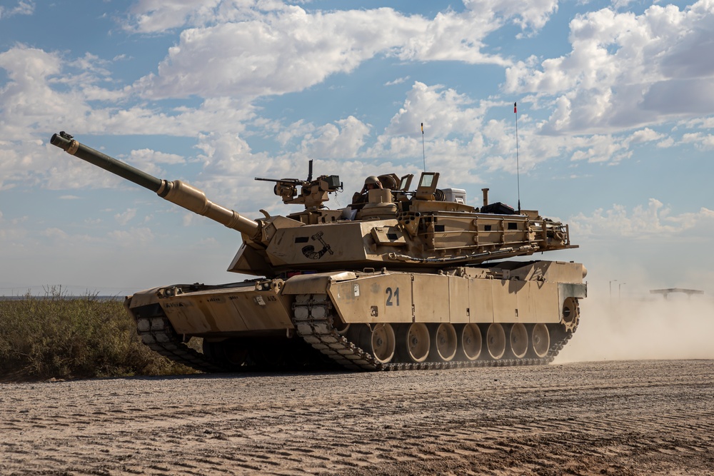 U.S. Army M1 Abrams conducts Table VI Tank Gunnery