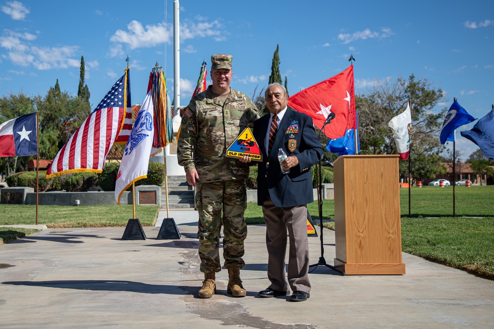 Maj. Gen. James P. Isenhower III presented Former POW with a plaque