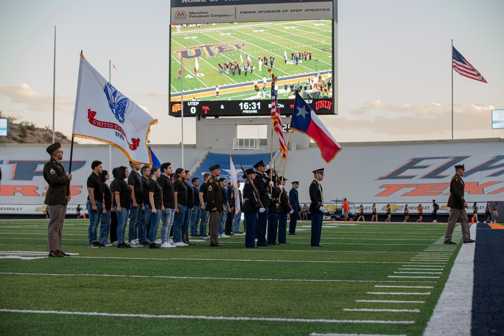 UTEP 915 Hero’s Night Game mass enlistment ceremony