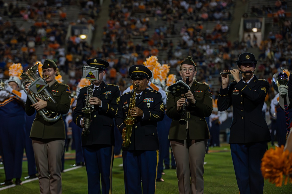 1AD Band plays during UTEP 915 Hero’s Night Game