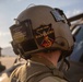 Back side view of U.S. Army Crew Chief’s helmet