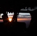 Sunset view from inside UH-60M Black Hawk