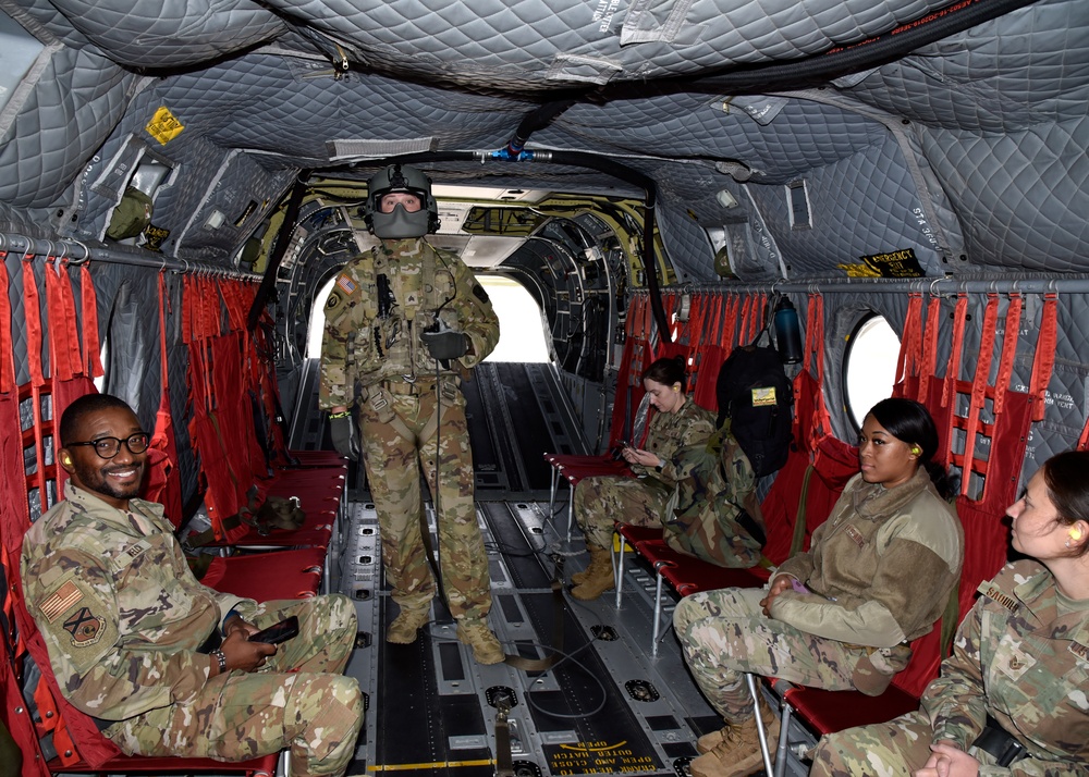 117th ARW Airmen join the Alabama Army National Guard for a CH-47 Chinook flight