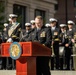 The U.S. Navy Band performs during a ceremony at the United States Navy Memorial in celebration of Veterans Day.