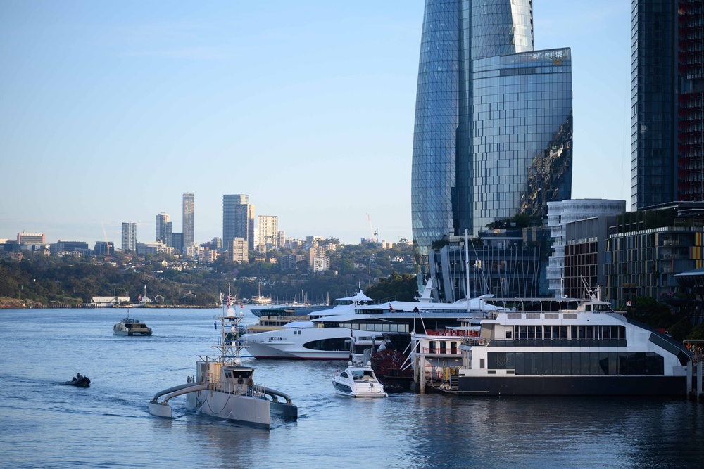 USV Seahawk Enters Darling Harbour