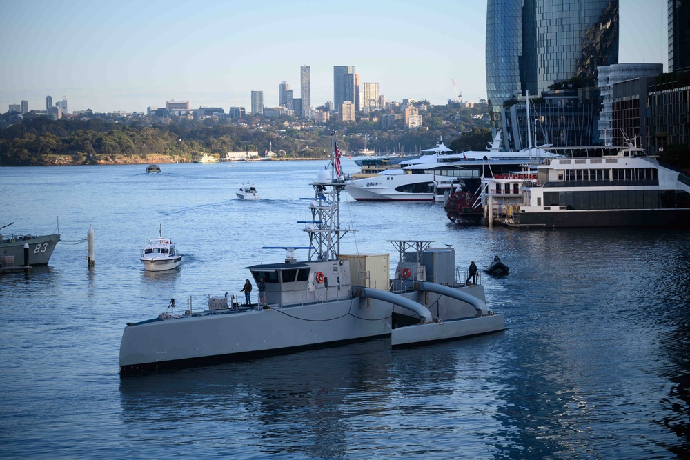 USV Seahawk Enters Darling Harbour