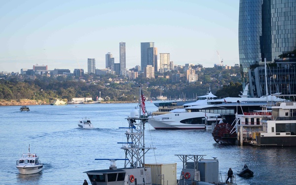 USV Seahawk Enters Darling Harbour