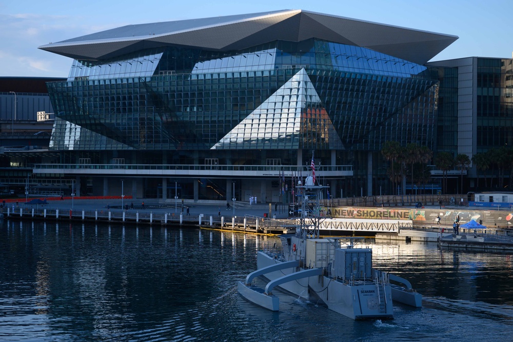 USV Seahawk Enters Darling Harbour