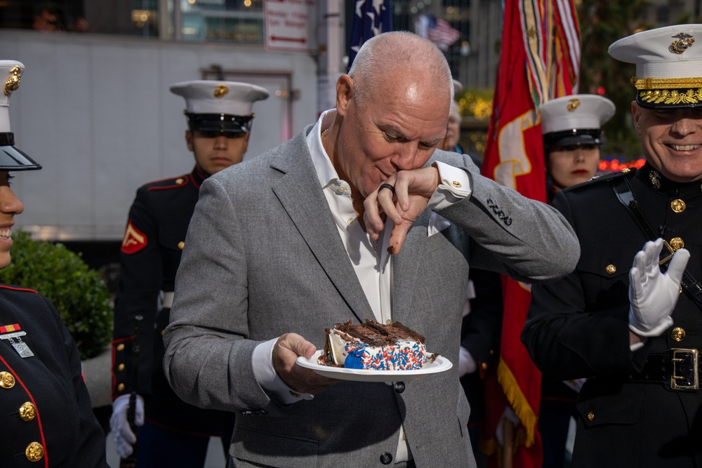 U.S. Marines Conduct Cake Cutting Ceremony on Fox and Friends