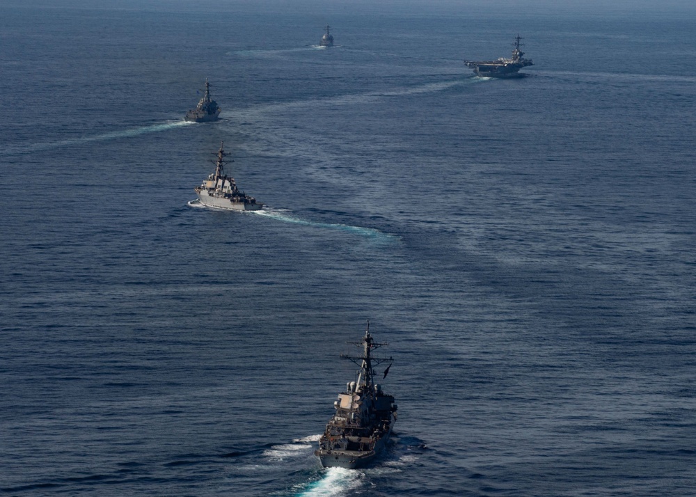 CSG-9 Ships Sail in Formation