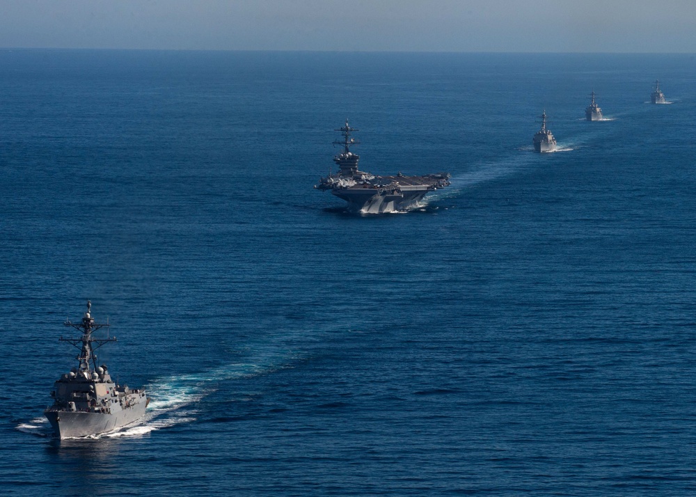 CSG-9 Ships Sail in Formation