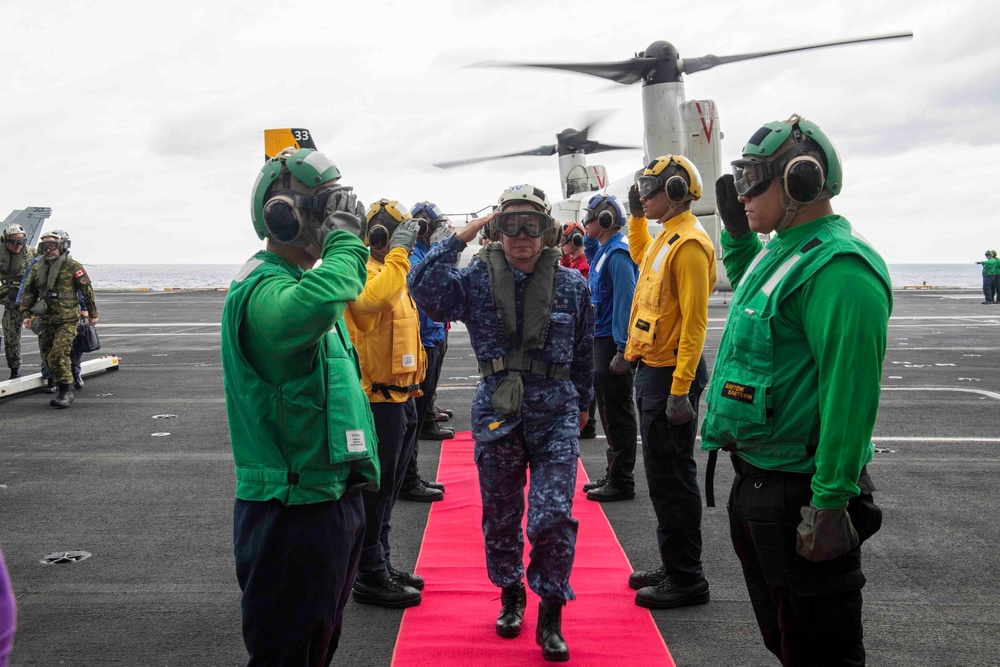 Commander in Chief, Self-Defense Fleet, Japan Maritime Self-Defense Force Visits USS Carl Vinson