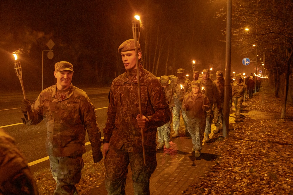 Task Force Marne and NATO Allies commemorate Lāčplēsis Day