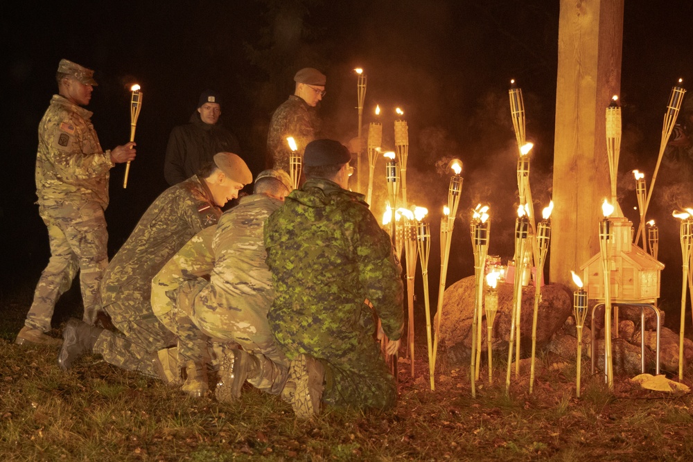 Task Force Marne and NATO Allies commemorate Lāčplēsis Day