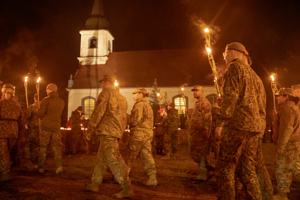 Task Force Marne and NATO Allies commemorate Lāčplēsis Day