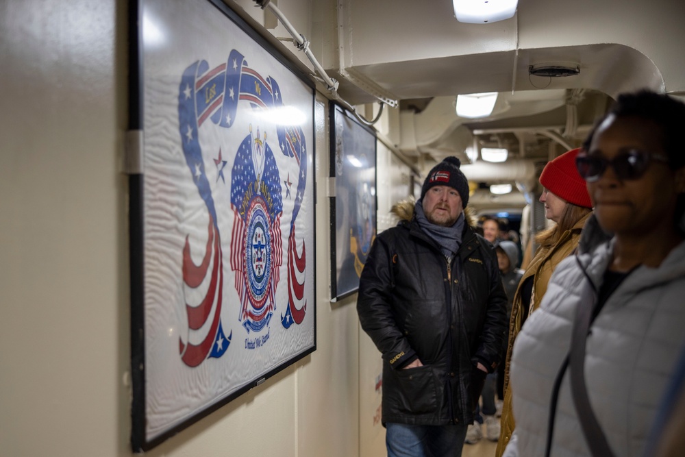 New York residents tour the USS New York