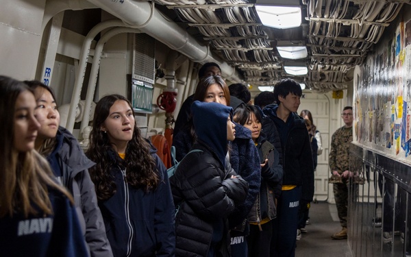 New York residents tour the USS New York