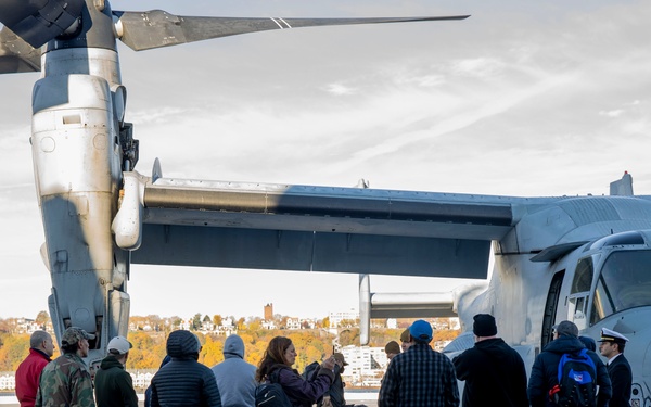 New York residents tour the USS New York