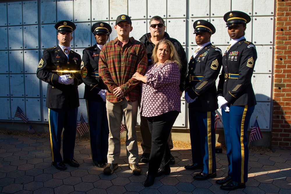 Retired Office of the Chief of Army Reserve Command Sergeant Major Commemorated with Honor Guard Ceremony on Veterans Day