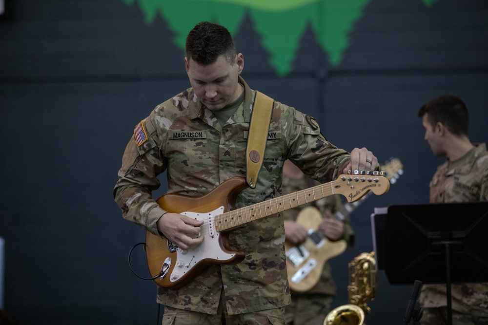 The 234th Army Band performs at University of Oregon