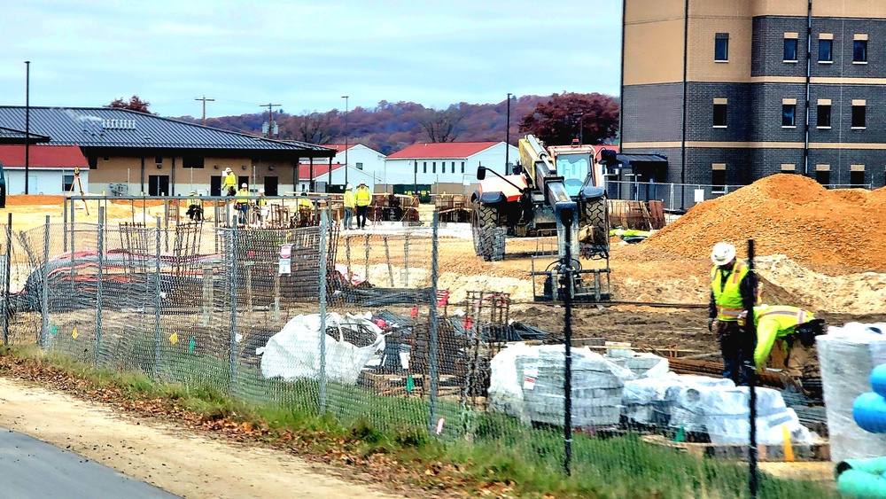 November 2023 construction operations for $28.08 million barracks project at Fort McCoy