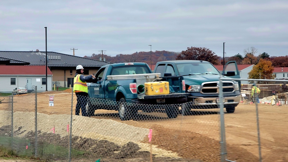 November 2023 construction operations for $28.08 million barracks project at Fort McCoy