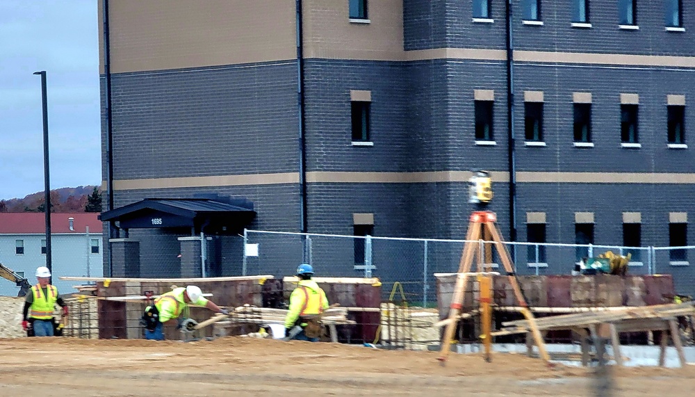 November 2023 construction operations for $28.08 million barracks project at Fort McCoy